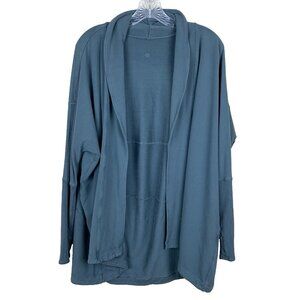 Lululemon Womens 8 Cardigan Open Front Terr Thumbholes Gray Cozy Yoga Comfy